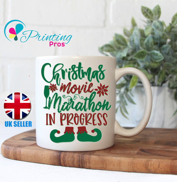 Christmas Movie Marathon, Funny Birthday, Christmas, Secret Santa Gift, Novelty Gift