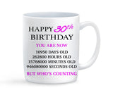 Happy Age Birthday Mug Pink