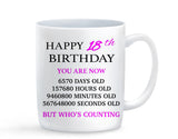 Happy Age Birthday Mug Pink