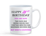 Happy Age Birthday Mug Pink