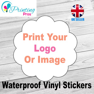 Custom Flower Shape Logo Stickers/Labels Business Wedding Purchase