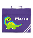 Personalised School Book Bag Dinosaur Childrens Boys Girls Any Name PE Kit Gift 4