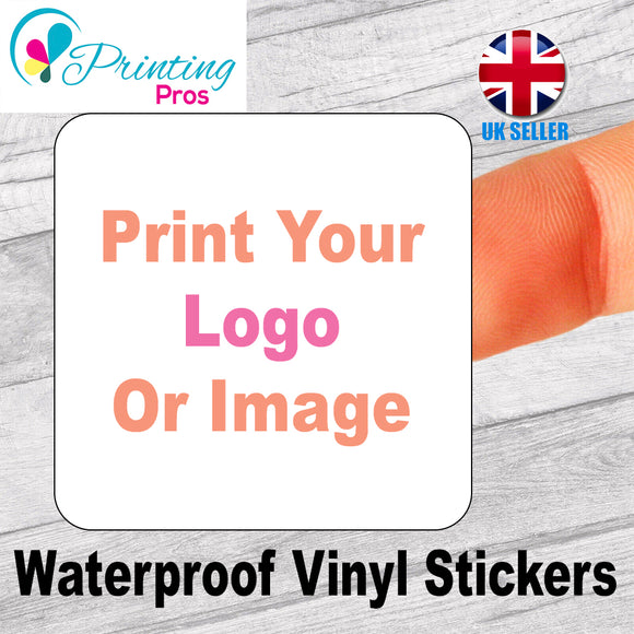 Custom Square Logo Stickers/Labels Business Wedding Purchase Rounded Corners