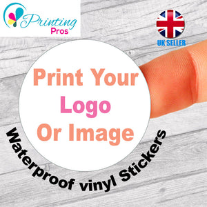 Personalised Stickers Business/Company Name Round Circle Labels custom logo