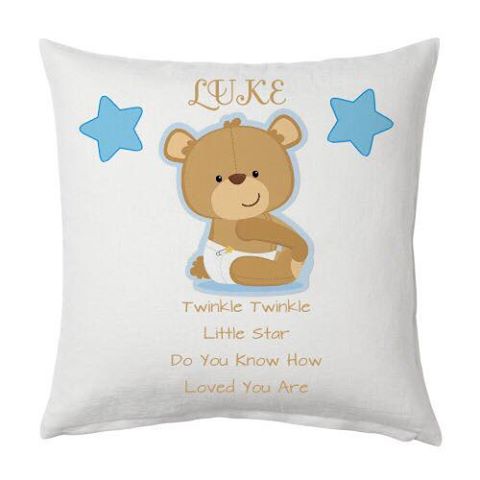 Baby Boy Personalised Cushion - Baby Deals