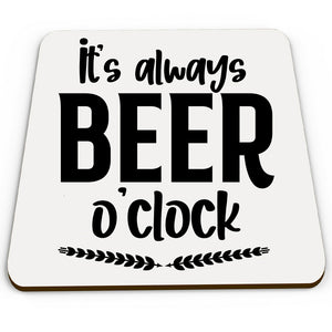 secret santa gift idea Beer O'clock coaster Christmas funny present joke