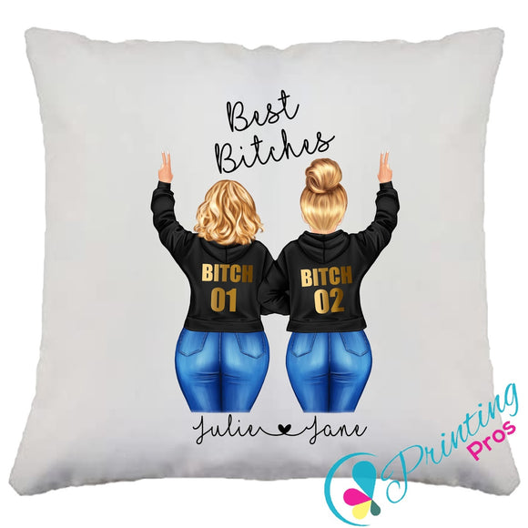 Best Bitches Best Friends Gift Cushion