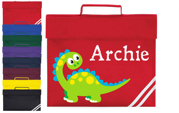 Personalised School Book Bag Dinosaur Childrens Boys Girls Any Name PE Kit Gift 4