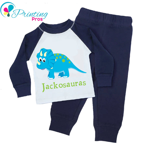 Personalised Dinosaur Birthday Pyjamas Custom Name Gifts Boys