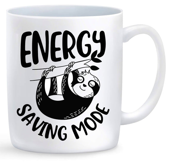 Sloth Energy Saving Mode Humour Funny Novelty Mug Coffee Cup Work Gift