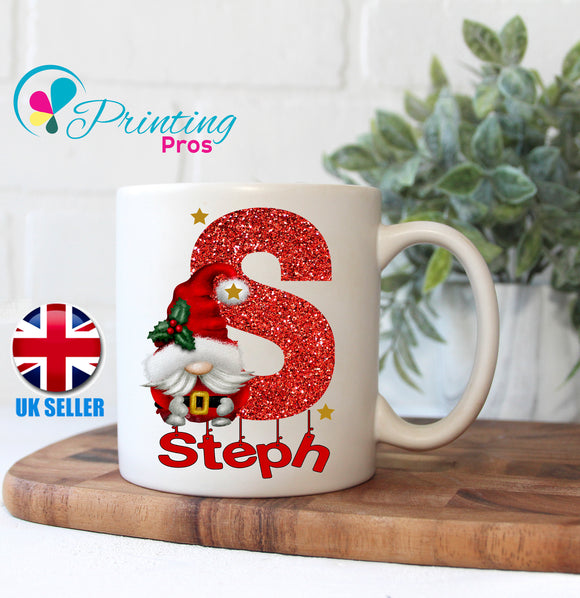 Personalised Christmas Gonk Gnome Ceramic Mug