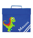 Personalised School Book Bag Dinosaur Childrens Boys Girls Any Name PE Kit Gift 2