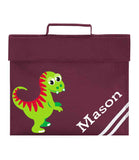 Personalised School Book Bag Dinosaur Childrens Boys Girls Any Name PE Kit Gift 2