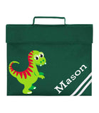 Personalised School Book Bag Dinosaur Childrens Boys Girls Any Name PE Kit Gift 2