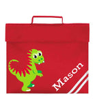 Personalised School Book Bag Dinosaur Childrens Boys Girls Any Name PE Kit Gift 2