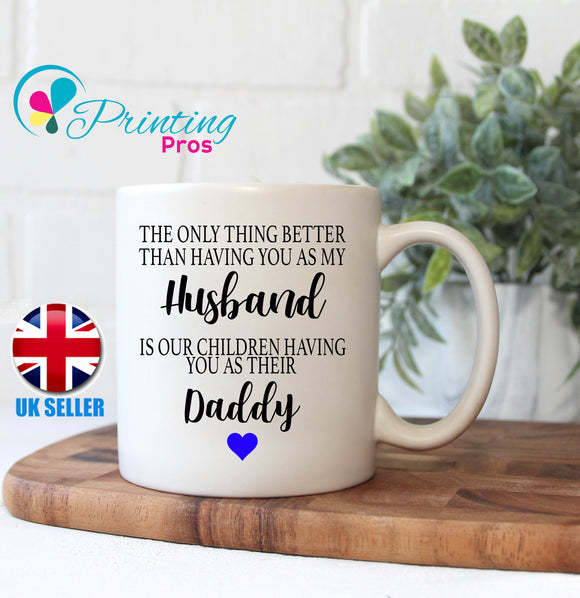 FATHERS DAY HUSBAND DADDY DAD COFFEE MUG TEA CUP PERSONALISED PRESENT GIFT