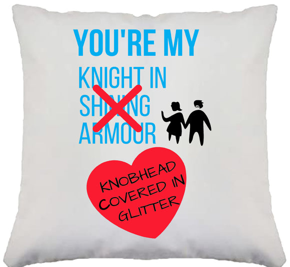 FUNNY VALENTINES CUSHION K**B HEAD IN GLITTER