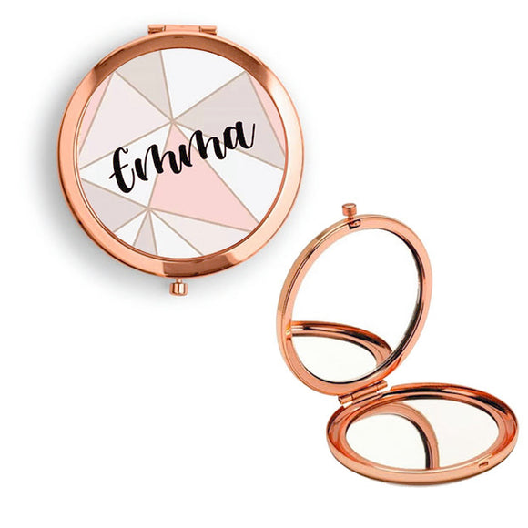 Compact Mirror Triangle Patch Name Colours Rose Gold / Gold