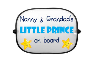 Nanny & Grandad's Little Prince Car Sun Shade - Baby Deals