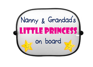 Nanny & Grandad's Little Princess Car Sun Shade - Baby Deals