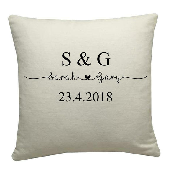 Personalised Couple Initial Cushion