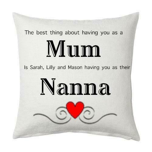 Personalised Mum Nanna Cushion Nanny/Granny/Grandma Cushion