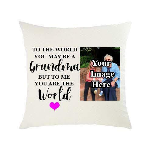 Personalised Grandma Nanny World Cushion