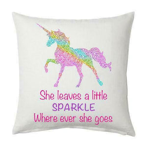 She Leaves A Little Sparkle Unicorn Cushion