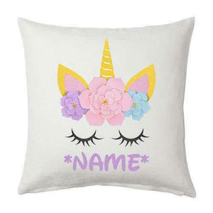 Personalised Unicorn Pretty Cushion