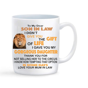 Son In Law Mug Cup, Funny Birthday, Christmas, Secret Santa, Novelty Gift