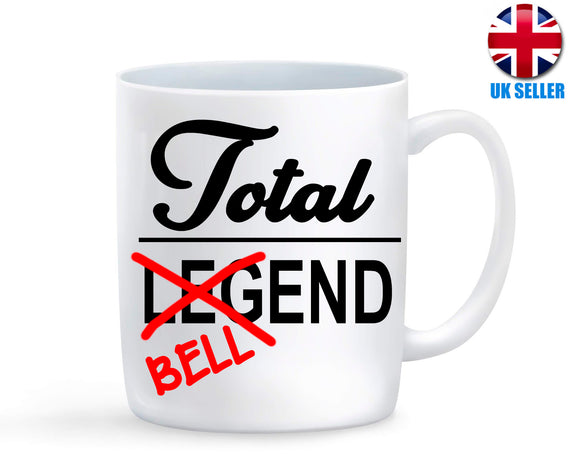 secret santa gift idea Total Legend Bell naughty rude funny mug present joke