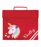 Personalised School Book Bag Unicorn Heart Childrens Boys Girls Any Name PE Kit Gift