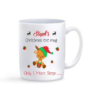 Personalised Christmas Eve Mug Secret Santa Xmas Cup Kids Birthday Gift New